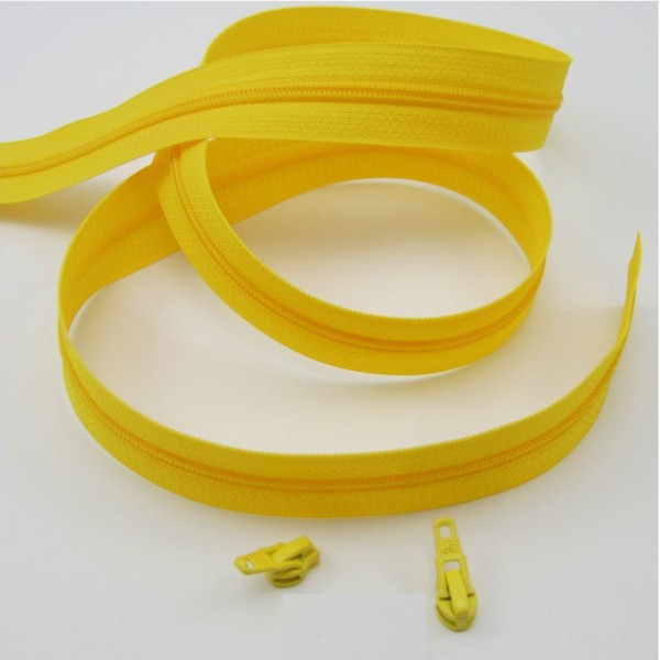 Endlosreißverschluss, 4mm Spirale - gelb