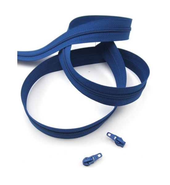 Endlosreißverschluss, 4mm Spirale - blau